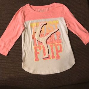 Justice gymnastics T-shirt size 7